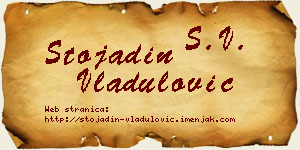 Stojadin Vladulović vizit kartica